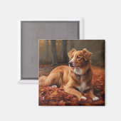 ノバスコシアダックテリアイン紅葉秋 マグネット (正面/裏面)