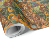 ノバスコシアダックトレラードッグオータムンサンクスギビング ラッピングペーパー (ロールコーナー)