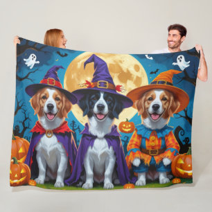 ノバスコシアダックトレラーパンプキンハロウィンおもしろい フリースブランケット