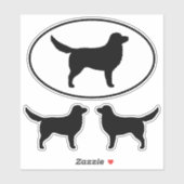 ノバスコシアダックトレリンレトリエバーシルエット シール (シート)