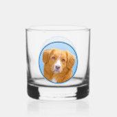 ノバスコシアダックトレリンレトリエバードッグ絵画ズ ウイスキーグラス (裏面)