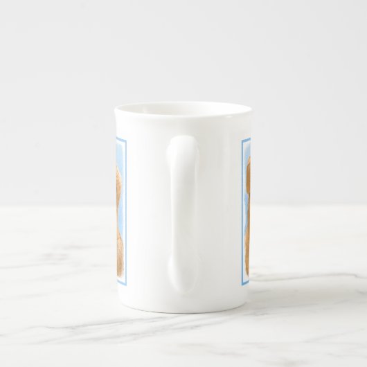 ノバスコシアダックトレリンレトリエバードッグ絵画ズ ボーンチャイナマグカップ (裏面)