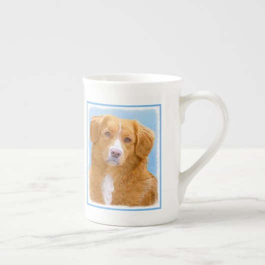 ノバスコシアダックトレリンレトリエバードッグ絵画ズ ボーンチャイナマグカップ (右)
