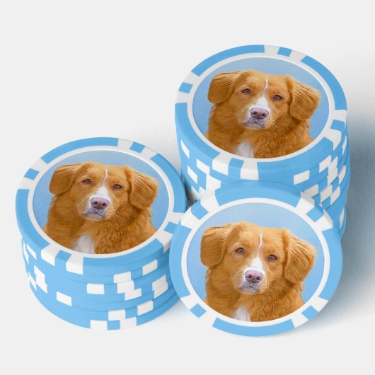 ノバスコシアダックトレリンレトリエバードッグ絵画ズ ポーカーチップ (積み重ね)