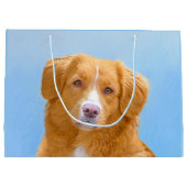 ノバスコシアダックトレリンレトリエバードッグ絵画ズ ラージペーパーバッグ (裏面)