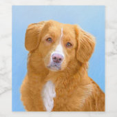 ノバスコシアダックトレリンレトリエバードッグ絵画ズ ワインラベル (シングルラベル)