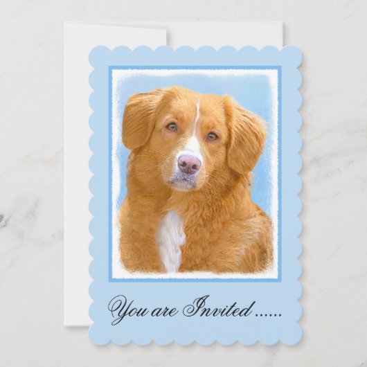 ノバスコシアダックトレリンレトリエバードッグ絵画ズ 招待状 (正面)