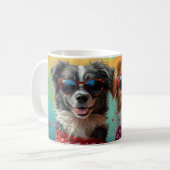 ノバスコシアダックトーラーとバラバレンタインデー コーヒーマグカップ (正面左)