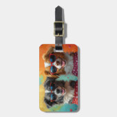 ノバスコシアダックトーラーとバラバレンタインデー ラゲッジタグ (正面縦)