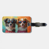 ノバスコシアダックトーラーとバラバレンタインデー ラゲッジタグ (裏面横)