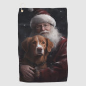 ノバスコシアダックトーラーウィズサンタクロースフェスティバル ゴルフタオル (正面)