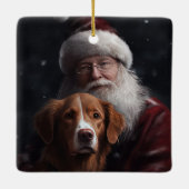 ノバスコシアダックトーラーウィズサンタクロースフェスティバル セラミックオーナメント (裏面)