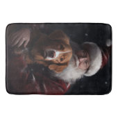 ノバスコシアダックトーラーウィズサンタクロースフェスティバル バスマット (正面)