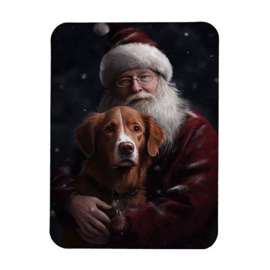 ノバスコシアダックトーラーウィズサンタクロースフェスティバル マグネット (縦)