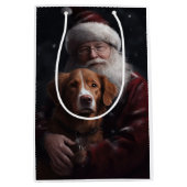 ノバスコシアダックトーラーウィズサンタクロースフェスティバル ミディアムペーパーバッグ (正面)