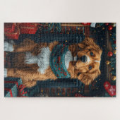 ノバスコシアダックトーラークリスマスギフト暖炉 ジグソーパズル (横)