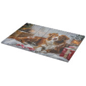 ノバスコシアダックトーラードッグクリスマスフェスティバル カッティングボード (角)