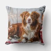 ノバスコシアダックトーラードッグクリスマスフェスティバル クッション (正面)