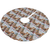 ノバスコシアダックトーラードッグクリスマスフェスティバル ブラッシュドポリエステルツリースカート (アングル)