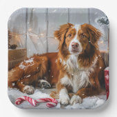 ノバスコシアダックトーラードッグクリスマスフェスティバル ペーパープレート (正面)