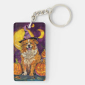 ノバスコシアダックトーラーハロウィンウィッチカボチャ キーホルダー (裏面)