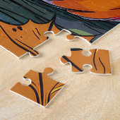 ノバスコシアダックトーラーハロウィンウィッチカボチャ ジグソーパズル (側面)