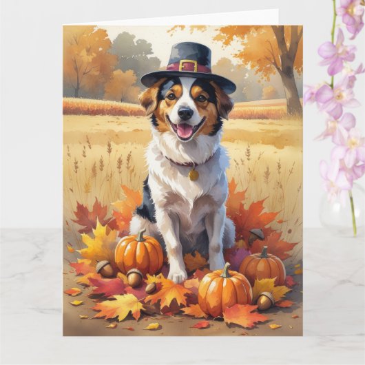 ノバスコシアダックトーラー紅葉感謝祭 カード (蘭)