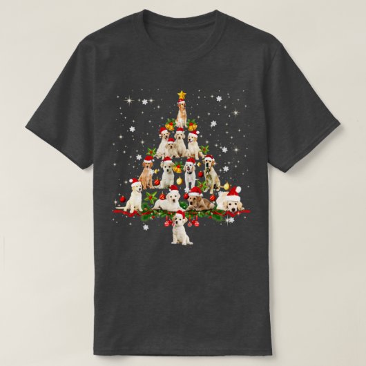 ノバスコシアダックトーリングレトリエバークリスマスツリー Tシャツ (デザイン正面)