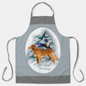 ノバスコシアダックトーリングレトリエバークリスマス エプロン (正面)