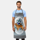 ノバスコシアダックトーリングレトリエバークリスマス エプロン (着用した状態)