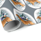 ノバスコシアダックトーリングレトリエバークリスマス ラッピングペーパー (ロールコーナー)