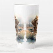 ノバスコシアダックトーリングレトリバー，アート カフェラテマグ (正面)