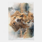 ノバスコシアダックトーリングレトリバー,アート キッチンタオル (縦)
