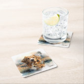 ノバスコシアダックトーリングレトリバー，アート スクエアペーパーコースター (インサイチュ)