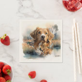 ノバスコシアダックトーリングレトリバー，アート スタンダードカクテルナプキン (インサイチュ)