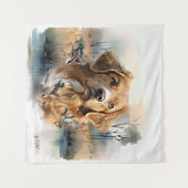 ノバスコシアダックトーリングレトリバー,アート タペストリー (正面(横))