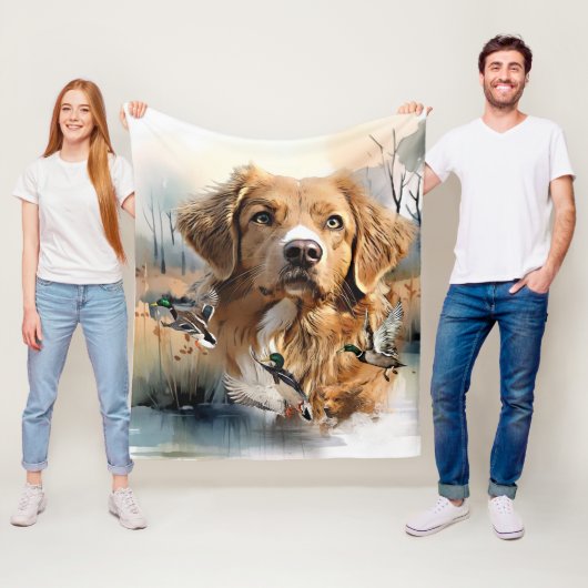 ノバスコシアダックトーリングレトリバー，アート フリースブランケット (インサイチュ)