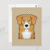 ノバスコシアダックトーリング・レトリーバー・アニメ ポストカード (正面/裏面)