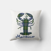 ノバスコシアハリファックスタータンチェックマリタイマーラブロブスター クッション (裏面)