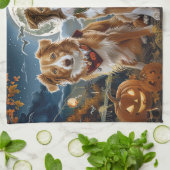 ノバスコシアハロウィン不気味 キッチンタオル (折り畳み)