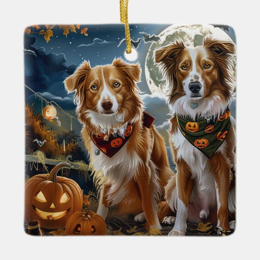 ノバスコシアハロウィン不気味 セラミックオーナメント (正面)