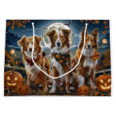 ノバスコシアハロウィン不気味 ラージペーパーバッグ (正面)