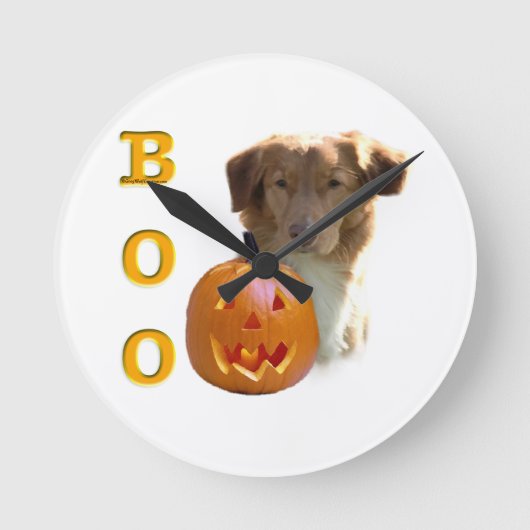 ノバスコシアハロウィーンブー ラウンド壁時計 (正面)