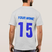 ノバスコシア国旗のホッケーロゴ、バックプリント Tシャツ (裏面)