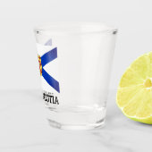 ノバスコシア国旗、カナダ ショットグラス (右)