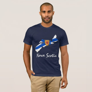 ノバスコシア地図シャツブルー Tシャツ