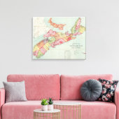 ノバスコシア州のマッキンレーの地図 キャンバスプリント (インサイチュ (リビング))
