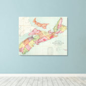 ノバスコシア州のマッキンレーの地図 キャンバスプリント (インサイチュ (ウッドフロア))