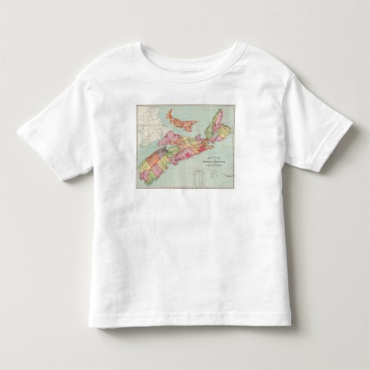 ノバスコシア州のマッキンレーの地図 トドラーTシャツ (正面)