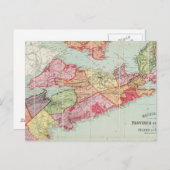 ノバスコシア州のマッキンレーの地図 ポストカード (正面/裏面)